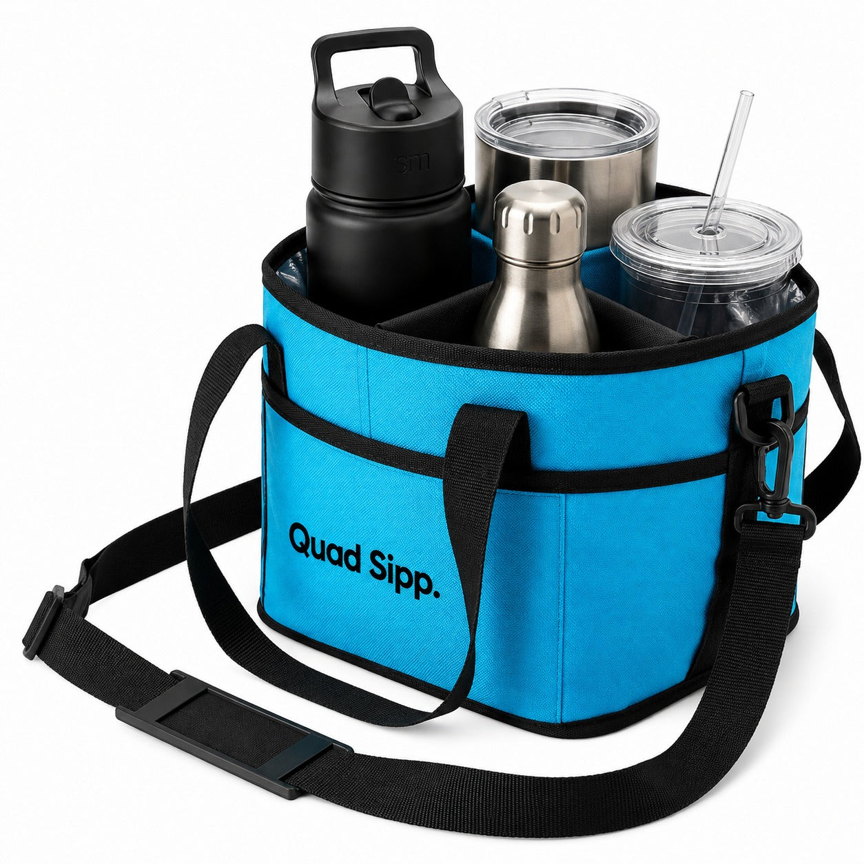 CarrySip™ 4-Cup Drink Carrier — Hands Free & Spill Proof