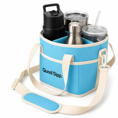 CarrySip™ 4-Cup Drink Carrier — Hands Free & Spill Proof